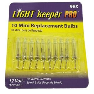 12 volt Christmas Light Bulbs Clear Mini for 10 11 12 ct Tree Topper LightKeeper